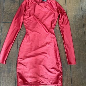 Naked Wardrobe Vibrant Red Mini Dress